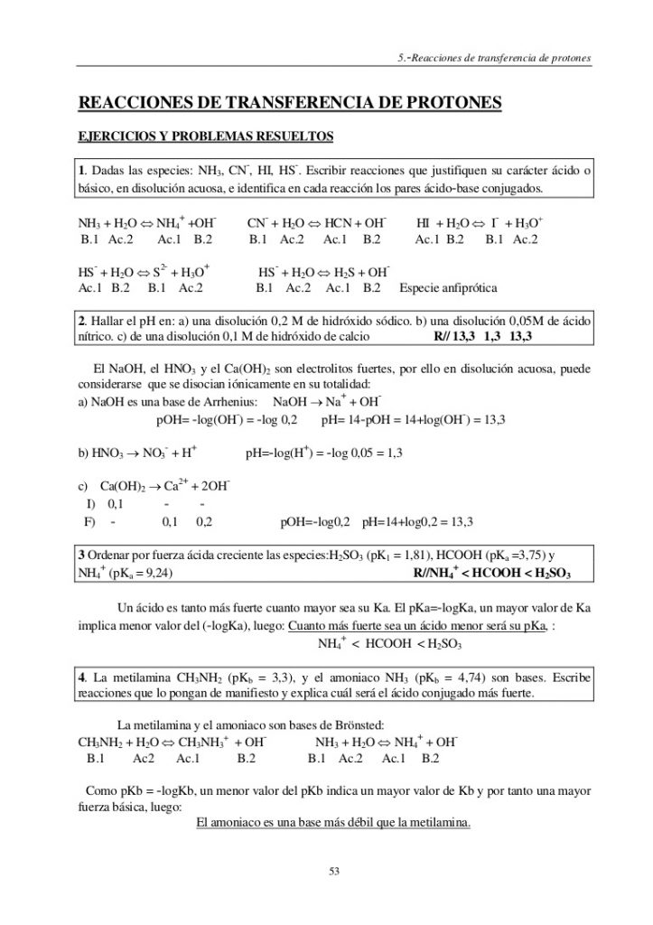 16 E Equilibrios Acido Base Ejercicios La Fisica Y Quimica